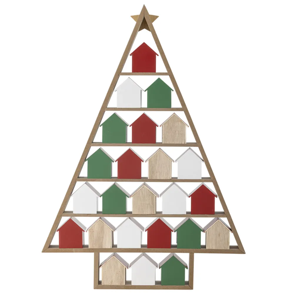 Bloomingville Weihnachtsdeko-Adventskalender Calvin Tannenbaum-Form
