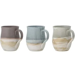 Bloomingville Becher, Tassen & Cups|Geschirr & Tischdeko Skandinavisch-Ash Becher aus Steingut 3er