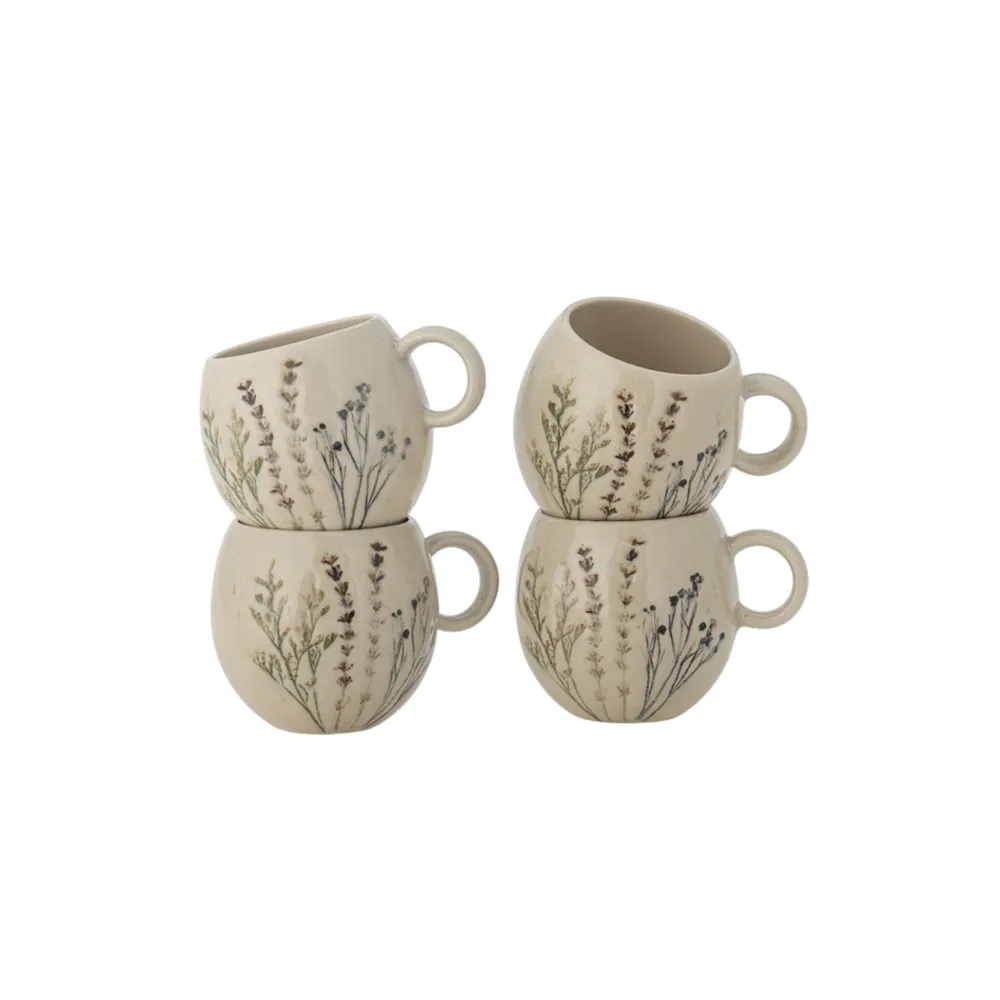 Bloomingville Geschirr & Tischdeko Skandinavisch|Becher, Tassen & Cups-Bea Becher Multipack aus Steingut