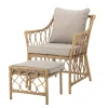 Bloomingville Gartenmöbel|Gartenmöbel-Belluce Loungesessel mit Hocker