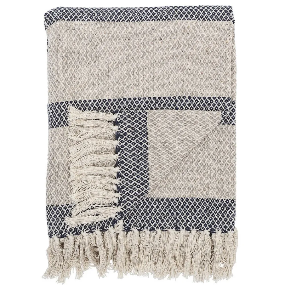 Bloomingville Decken & Plaids-Überwurf aus recycelter Baumwolle
