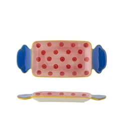Bloomingville Servierplatten & Bretter|Geschirr & Tischdeko Skandinavisch-Caramella Servierplatte Rose aus Steingut