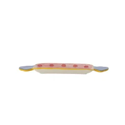 Bloomingville Servierplatten & Bretter|Geschirr & Tischdeko Skandinavisch-Caramella Servierplatte Rose aus Steingut