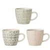 Bloomingville Becher, Tassen & Cups|Geschirr & Tischdeko Skandinavisch-Cécile Tasse, Rose, Steingut 3er-Set