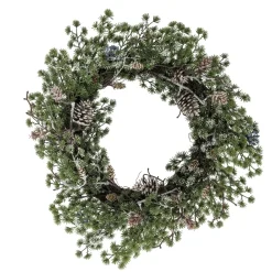 Bloomingville Weihnachtsdeko|Kunstblumen & Kunstpflanzen-Cedar Künstlicher Kranz, Adventskranz