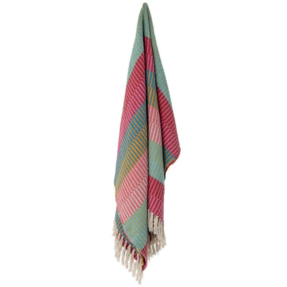 Bloomingville Decken & Plaids-Decke Isnel aus recycelter Baumwolle