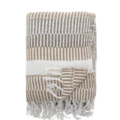 Bloomingville Decken & Plaids-Decke Isnel aus recycelter Baumwolle
