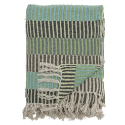 Bloomingville Decken & Plaids-Decke Isnel aus recycelter Baumwolle