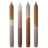 Bloomingville Weihnachtsdeko|Weihnachts- & Adventskerzen-Dip Dye Stabkerzen, 4er