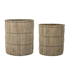 Bloomingville Gartenkörbe & Kisten|Wäschekörbe-Elit Körbe, Mendong-Gras, 2er