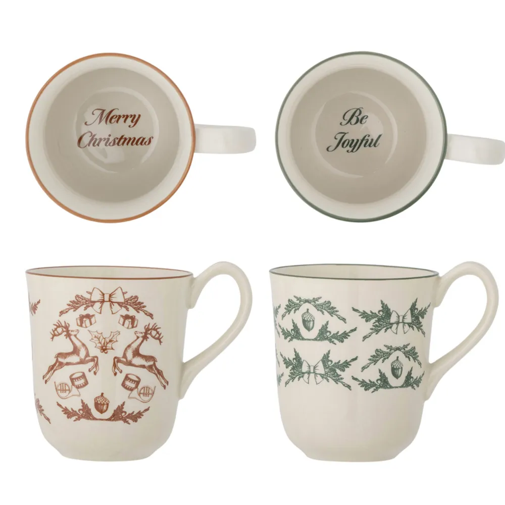 Bloomingville Weihnachtsdeko|Becher, Tassen & Cups-2er Becher-Set Beth, Christmas