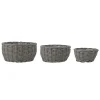 Bloomingville Töpfe Und Pflanzgefäße-Fioria Blumentopf 3er, Grau, Polyrattan