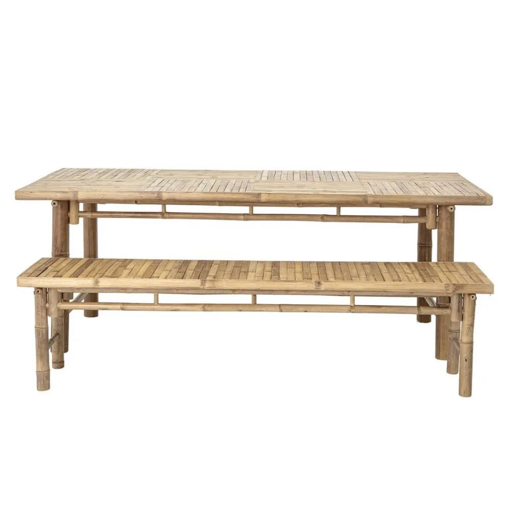 Bloomingville Gartenmöbel|Gartenmöbel-Gartentisch Esstisch Sole aus Bambus