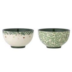 Bloomingville Schüsseln & Schalen|Geschirr & Tischdeko Skandinavisch-Grazia Schale aus Steingut, 2er Set