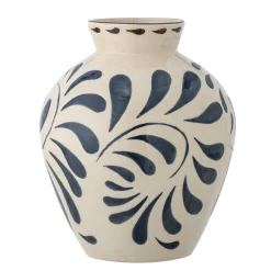 Bloomingville Vasen-Heikki Vase blau, Steingut