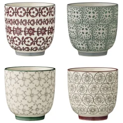 Bloomingville Becher, Tassen & Cups|Geschirr & Tischdeko Skandinavisch-Karine Becher, 4er, Steingut