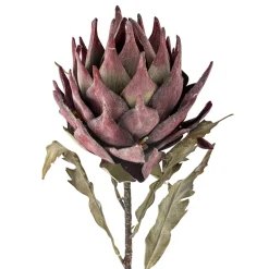 Bloomingville Kunstblumen & Kunstpflanzen-Kunstblume Protea Stiel, Violett