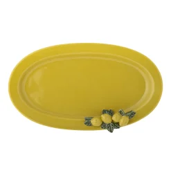 Bloomingville Servierplatten & Bretter|Teller-Limone Servierplatte, Gelb, Steingut
