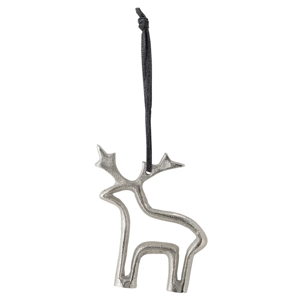 Bloomingville Weihnachtsdeko-Ornament Elch Rooni aus Aluminium