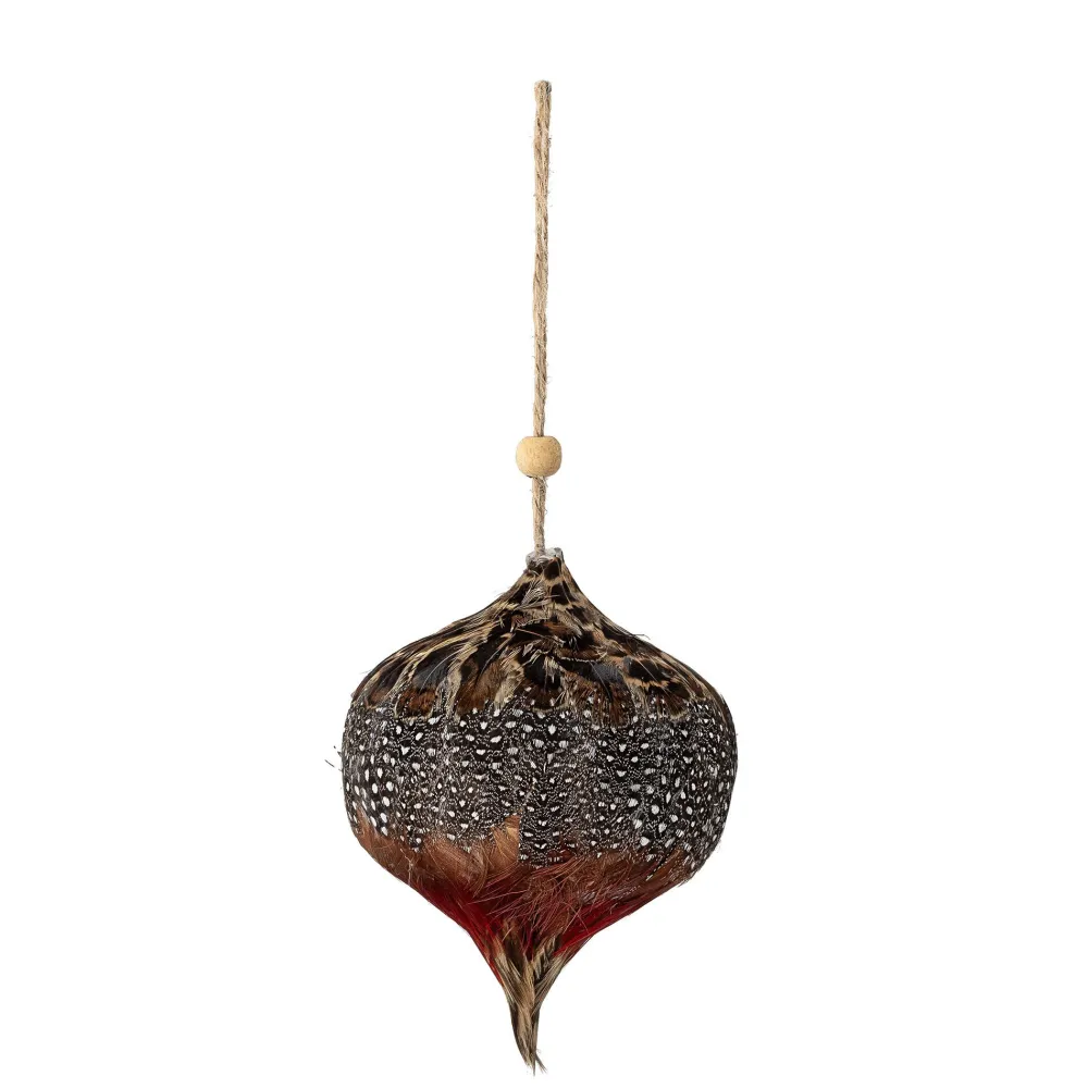 Bloomingville Weihnachtsdeko-Ornament Kemuel aus bunten Federn