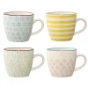 Bloomingville Geschirr & Tischdeko Skandinavisch|Becher, Tassen & Cups-Patrizia Tasse, 4er, Steingut