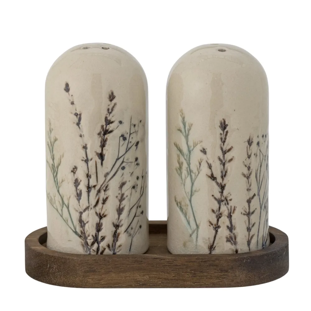 Bloomingville Salz- & Pfefferstreuer-Salz und Pfefferset Bea aus Steingut