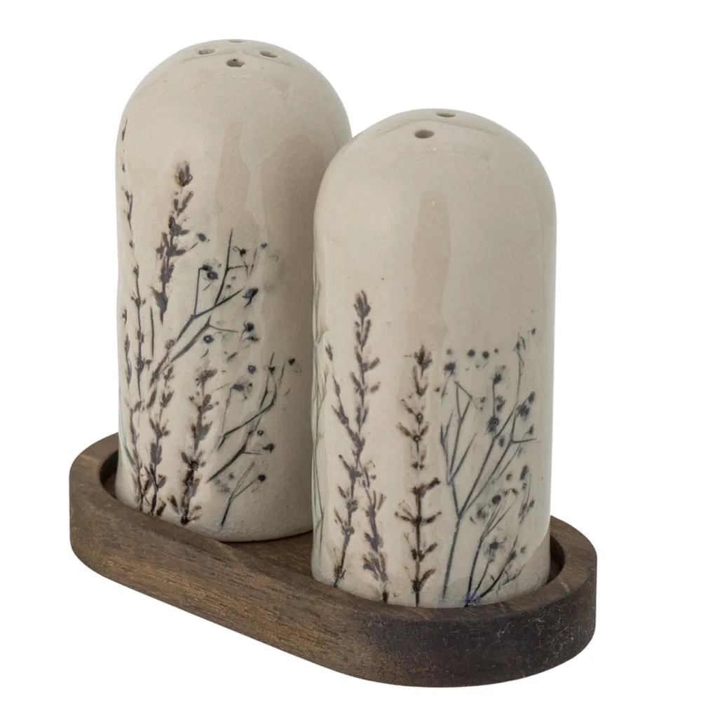Bloomingville Salz- & Pfefferstreuer-Salz und Pfefferset Bea aus Steingut