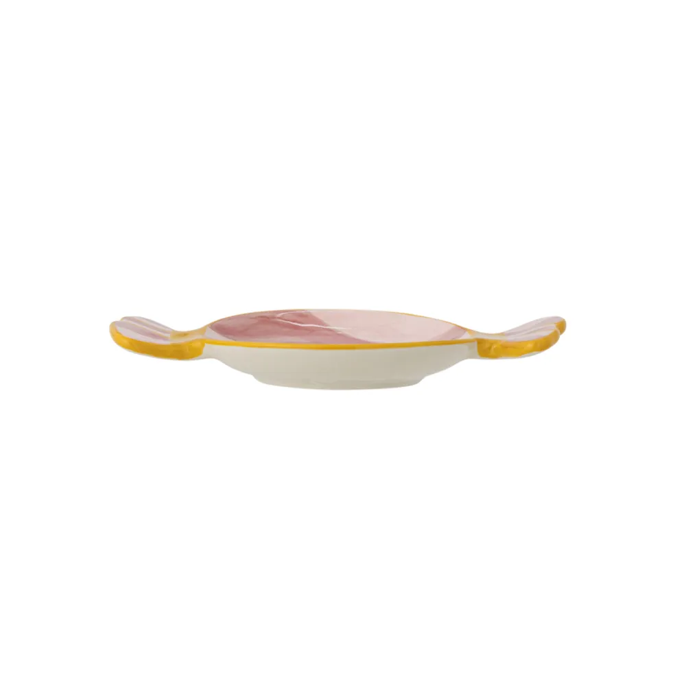 Bloomingville Servierplatten & Bretter|Geschirr & Tischdeko Skandinavisch-Servierplatte Caramella aus Steingut Rosa