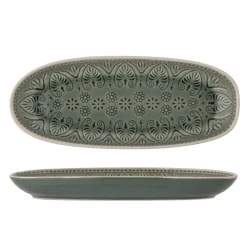 Bloomingville Servierplatten & Bretter|Geschirr & Tischdeko Skandinavisch-Servierplatte Rani, länglich, Steingut