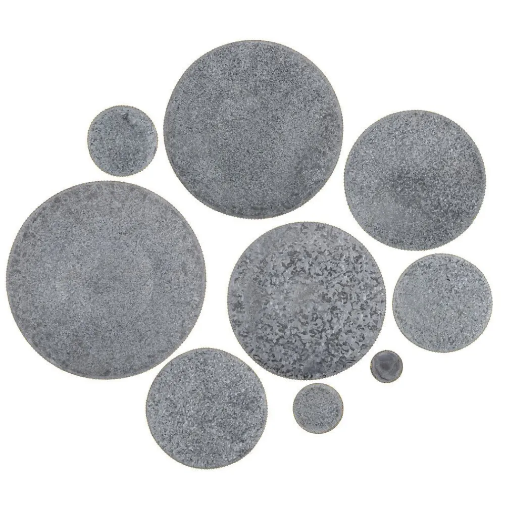 Bloomingville Dekotabletts & Dekoteller-Tablett Karenlil 9er Set aus Metall