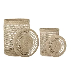 Bloomingville Wäschekörbe|Körbe-Wäschekorb Connie 2er Set