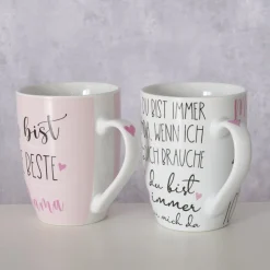 Boltze Becher, Tassen & Cups|Geschirr & Tischdeko Skandinavisch-Becher beste Mama, 2er Set
