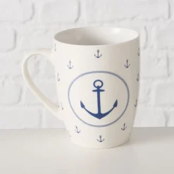 Boltze Becher, Tassen & Cups|Geschirr & Tischdeko Skandinavisch-Becher Büsum mit Anker, 2er-Set