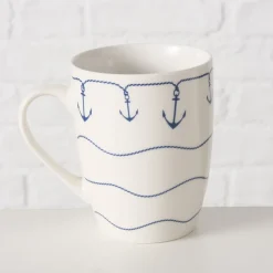 Boltze Becher, Tassen & Cups|Geschirr & Tischdeko Skandinavisch-Becher Büsum mit Anker, 2er-Set