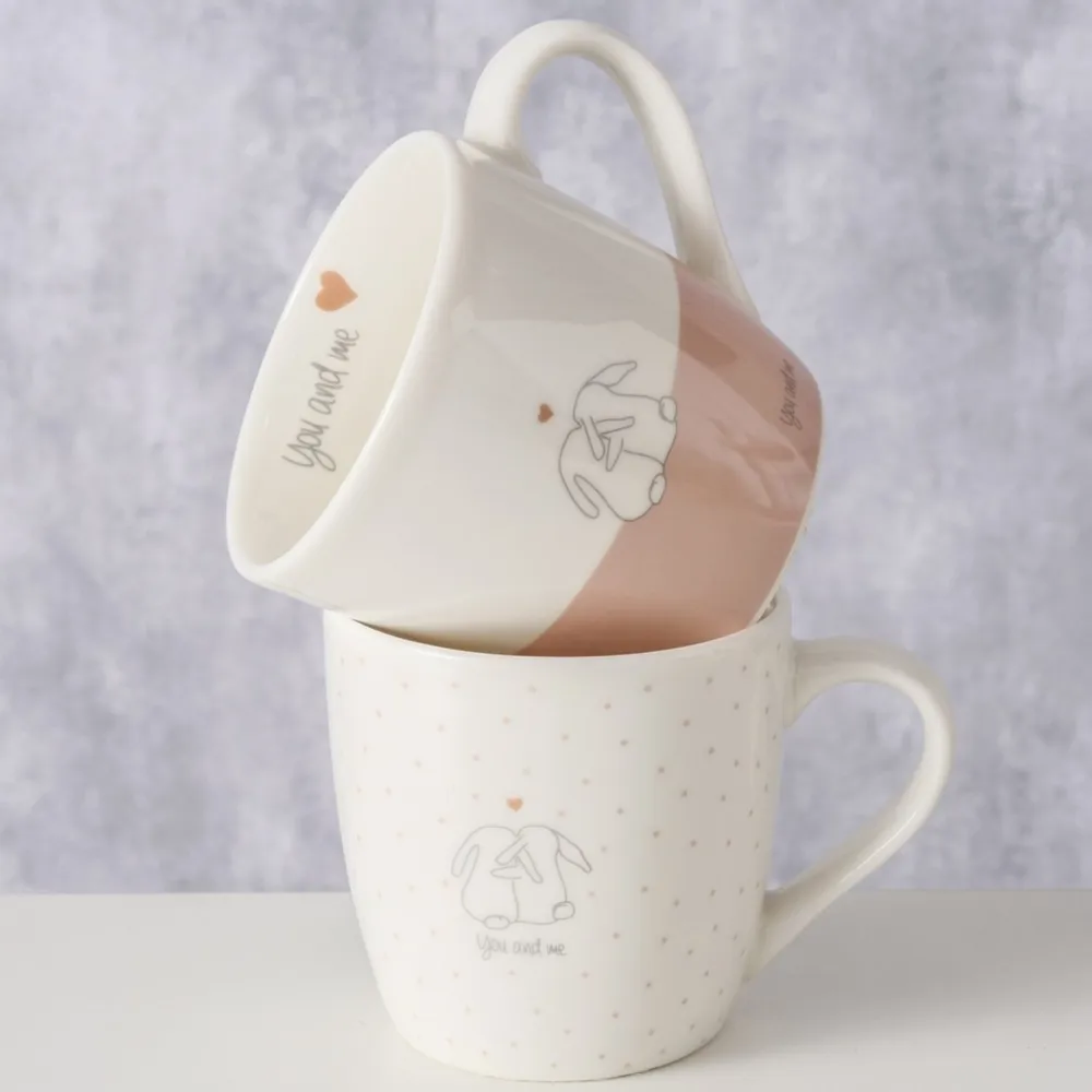 Boltze Becher, Tassen & Cups|Geschirr & Tischdeko Skandinavisch-Becher You&Me, 2er Set