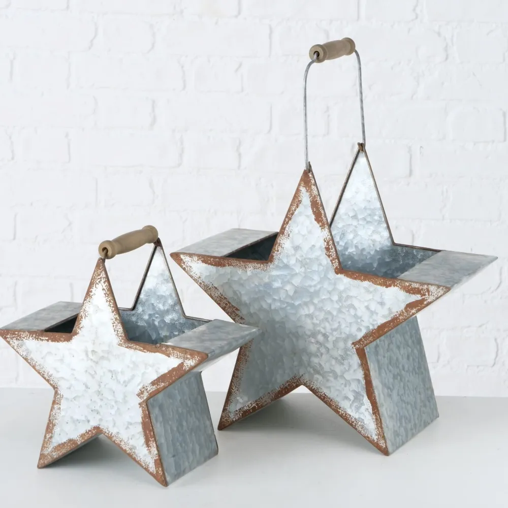 Boltze Weihnachtsdeko-Dekoaufsteller Rumana 2er Set