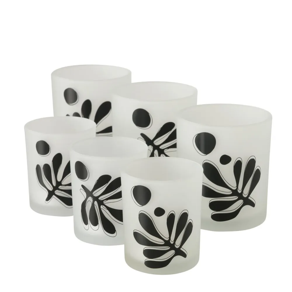 Boltze Teelichthalter-2er Set Teelichtglas Matty