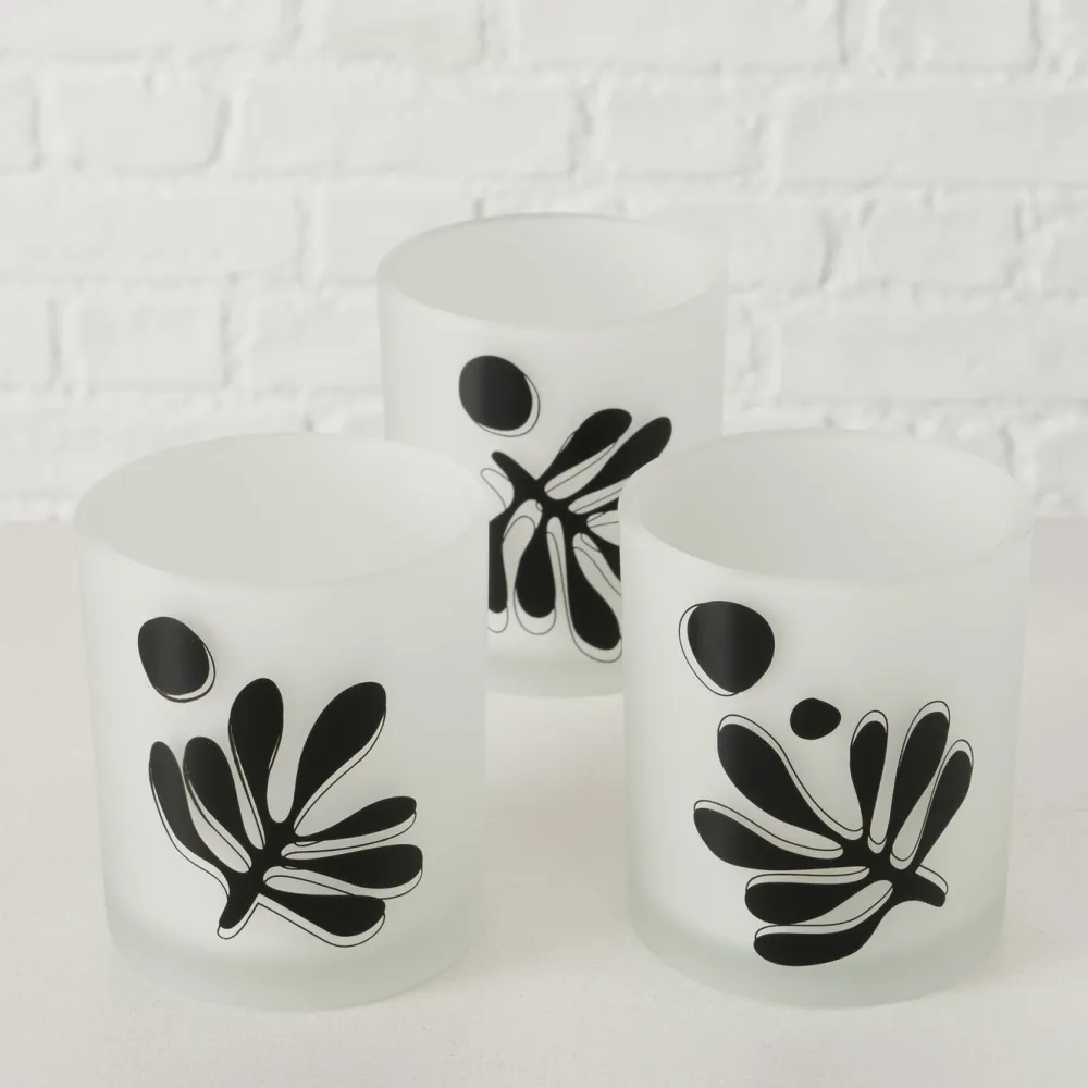 Boltze Teelichthalter-2er Set Teelichtglas Matty