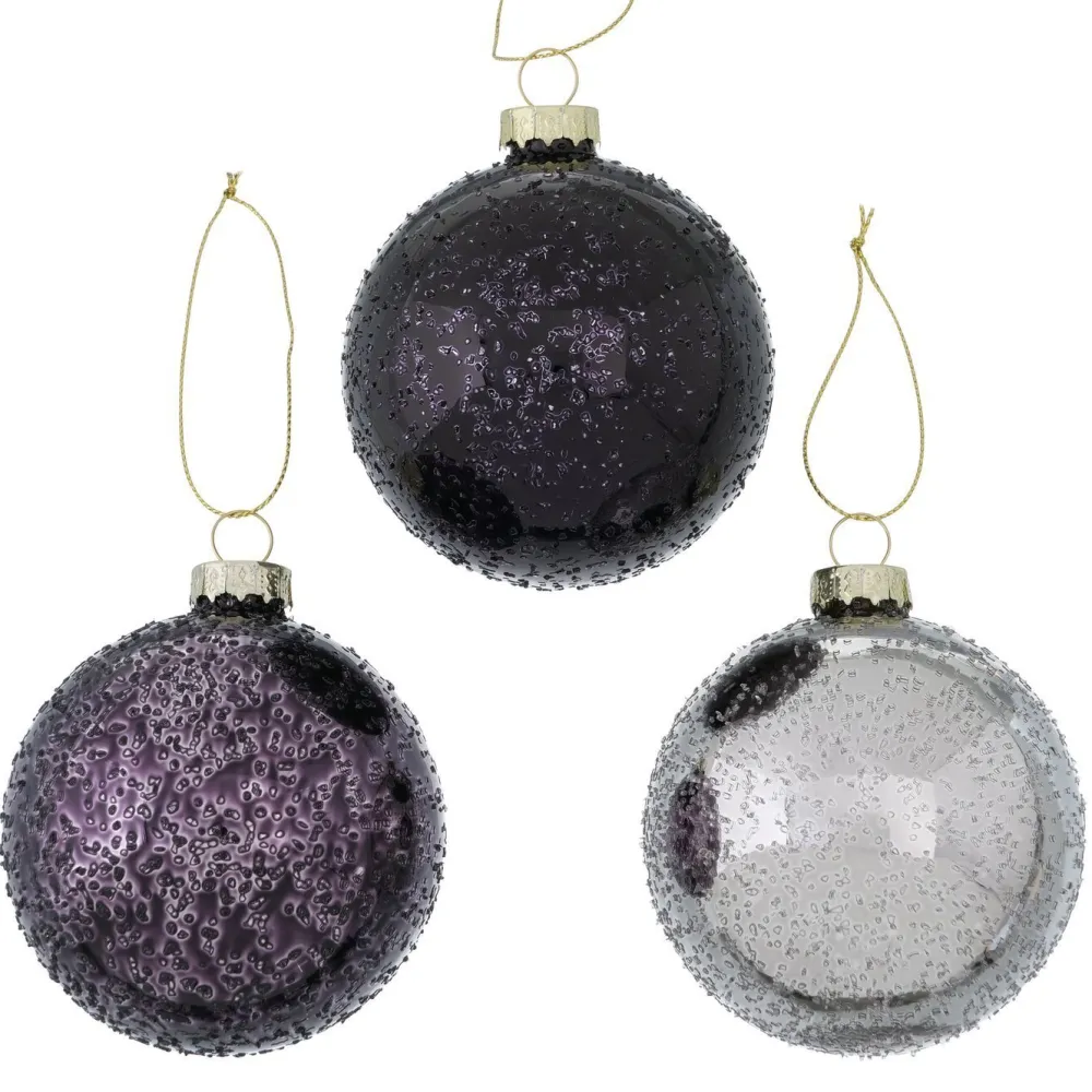 Boltze Weihnachtsdeko-3er Set Weihnachtskugel Cervise