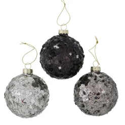 Boltze Weihnachtsdeko-3er Set Weihnachtskugel Hankea