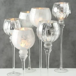 Boltze Windlichter-3er Set Windlicht Manou silber