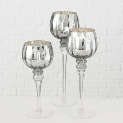 Boltze Windlichter-3er Set Windlicht Manou silber