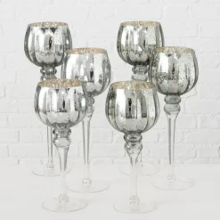 Boltze Windlichter-3er Set Windlicht Manou silber