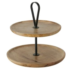 Boltze Etageren & Kuchenplatten|Geschirr & Tischdeko Skandinavisch-Etagere Kabir aus Holz