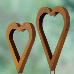 Boltze Gartenstäbe|Gartendekoration-Gartenstab Heart, 2 tlg