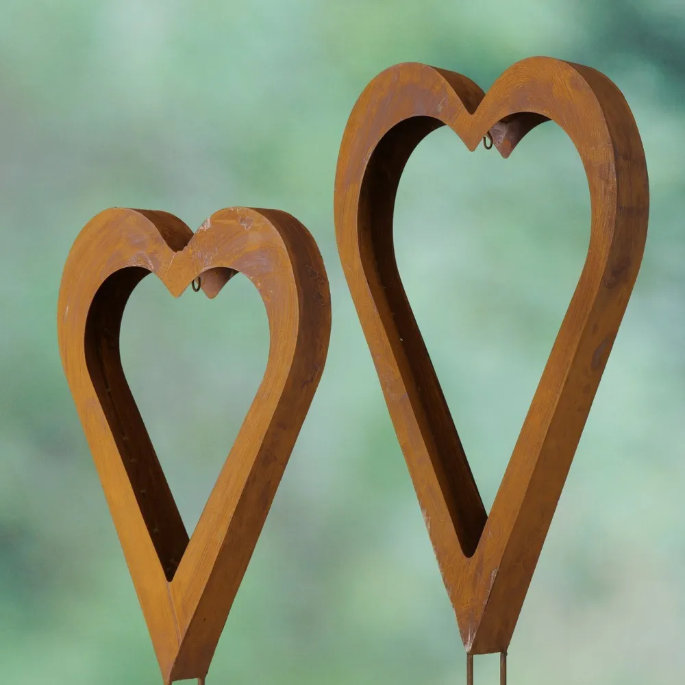 Boltze Gartenstäbe|Gartendekoration-Gartenstab Heart, 2 tlg