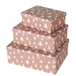 Boltze Weihnachtsdeko|Einpacken, Verpacken-Geschenkbox Tilio, 3er Set