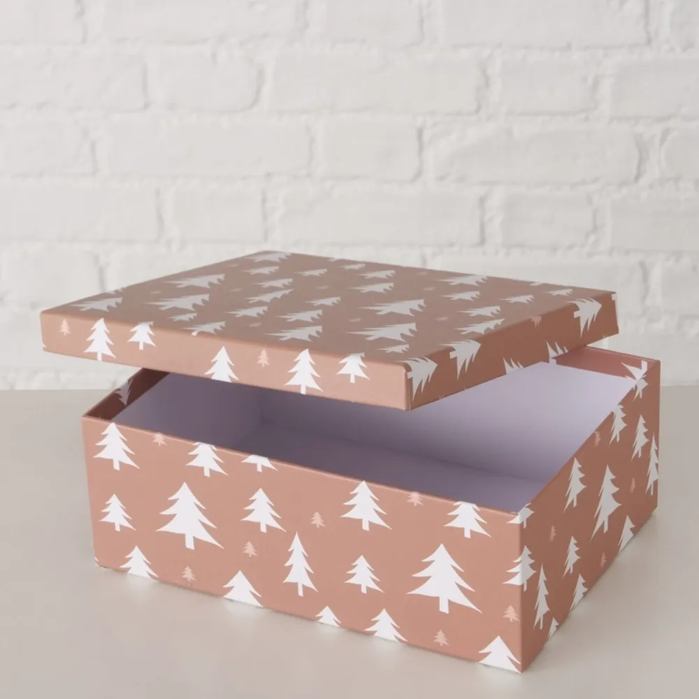 Boltze Weihnachtsdeko|Einpacken, Verpacken-Geschenkbox Tilio, 3er Set