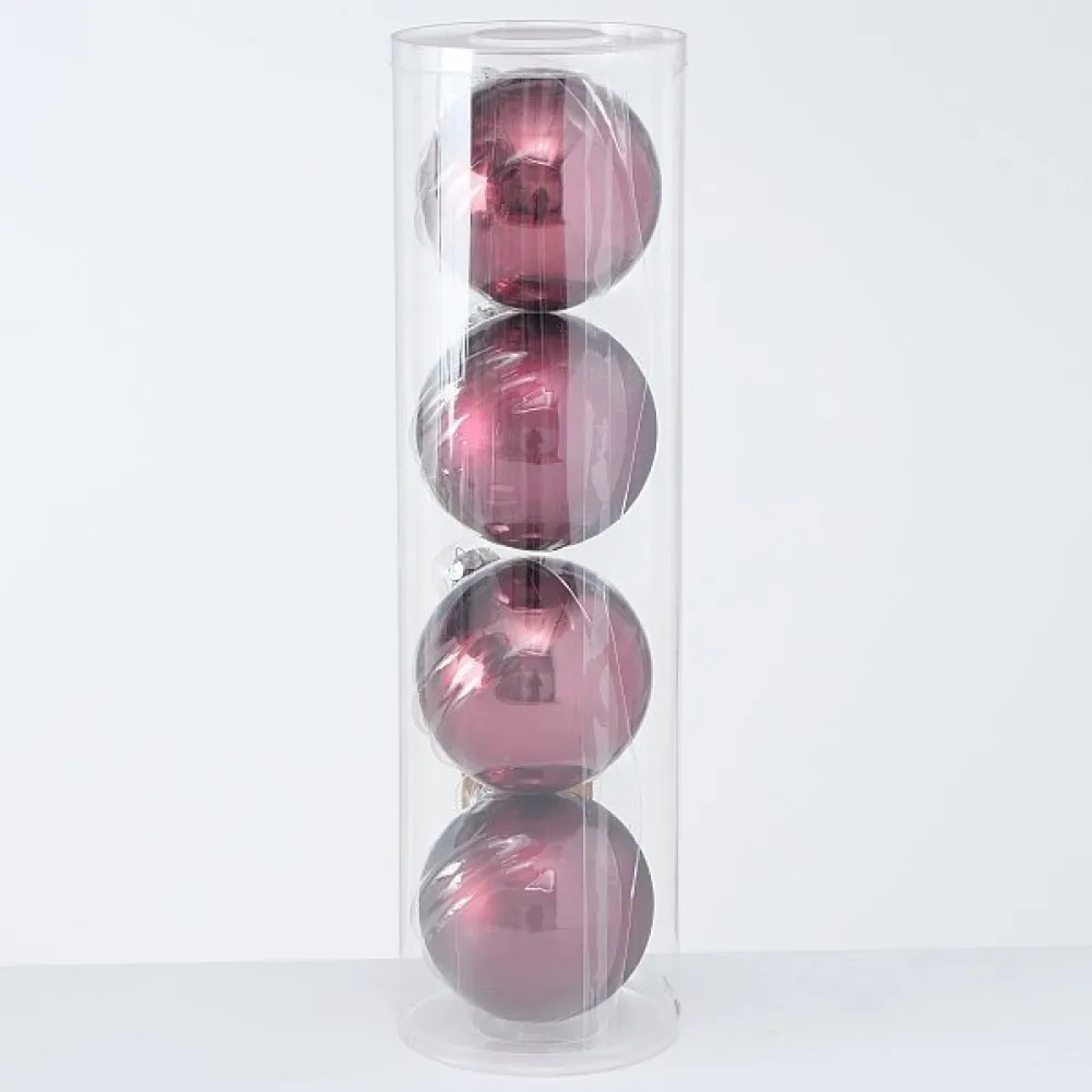 Boltze Weihnachtsdeko-Große Weihnachtskugeln Ø 10 cm, 4 tlg