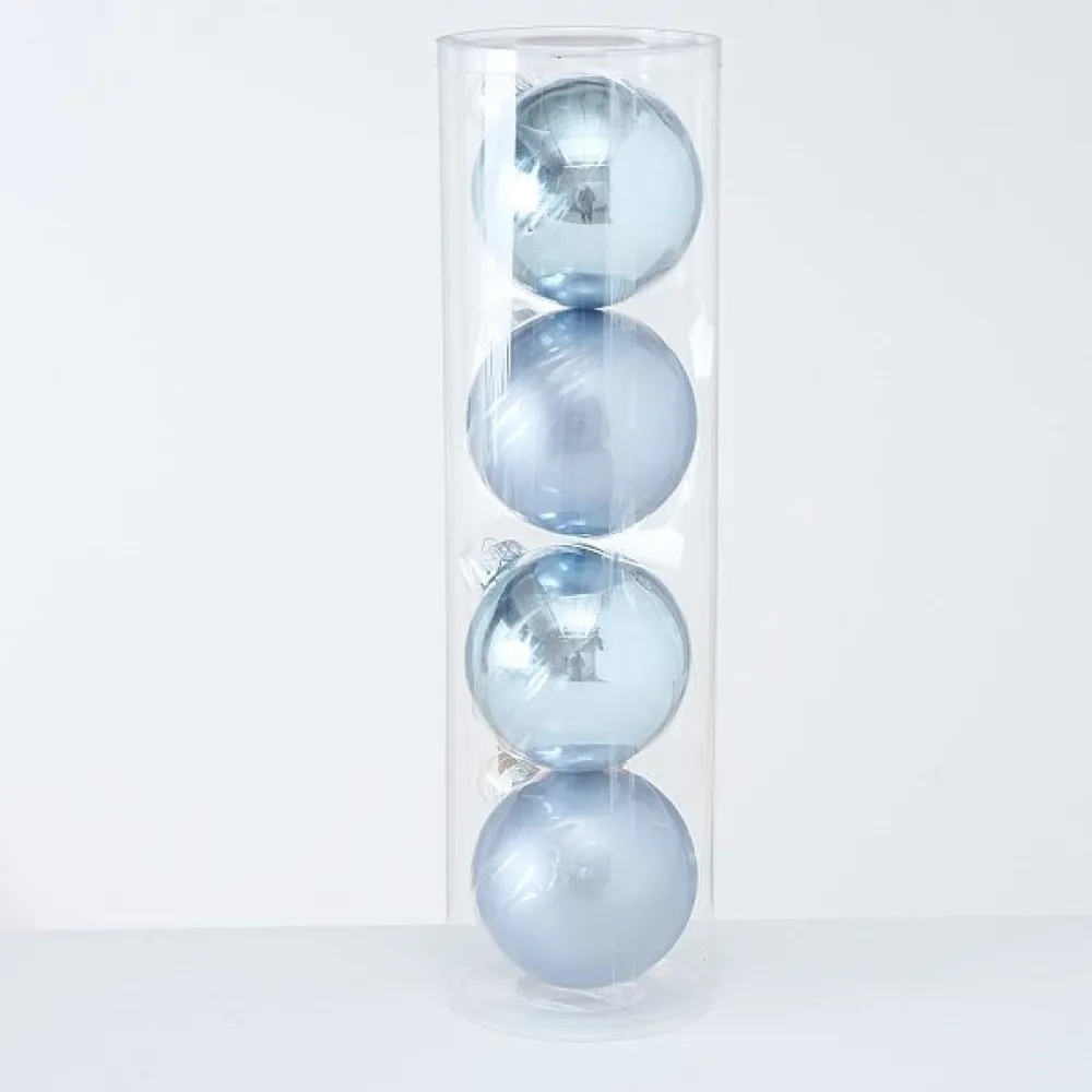 Boltze Weihnachtsdeko-Große Weihnachtskugeln Ø 10 cm, 4 tlg